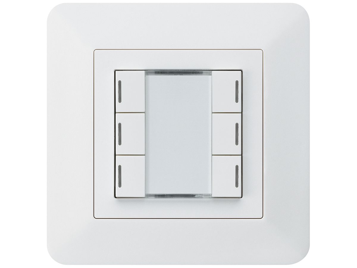 UP-Taster kallysto.trend KNX 6×RGB LED s/e-link weiss
