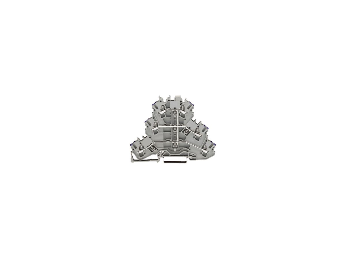 Dreistockklemme WAGO TOPJOB-S 2.5mm² L grau WAGO