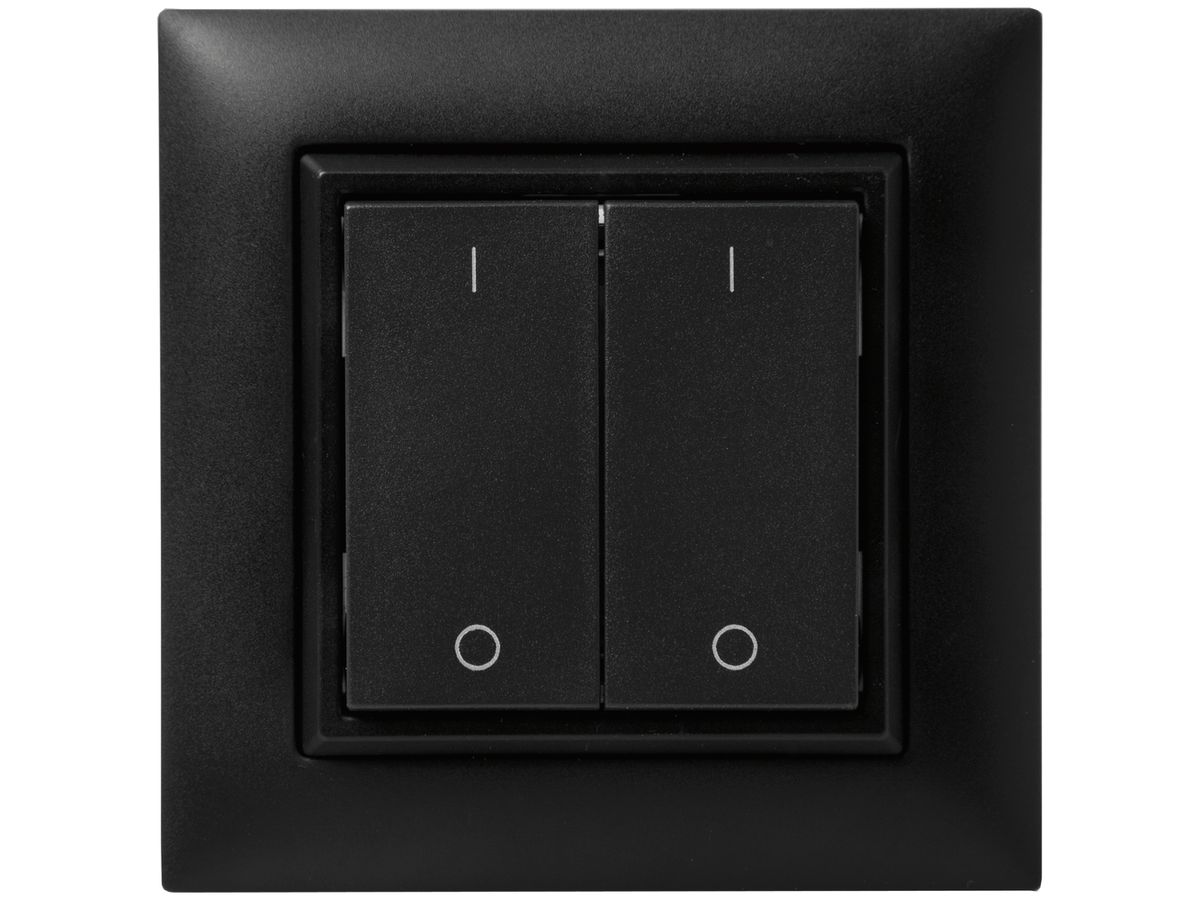 AP-RF-Taster ALADIN EnOcean EDIZIOdue, 2-fach, schwarz, I/0
