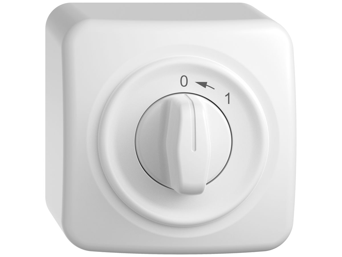 AP-Schwenktaster STANDARDdue SNAPFIX® 0<-1/1P mit Drehgriff ws