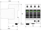 Blitzstromableiter  Citel DAC1-13VGS-40-275 Typ 1+2+3, 4-polig