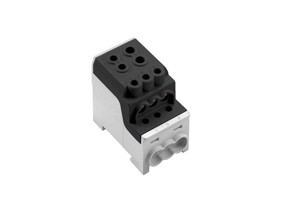 Verteilerblock WM WPD 110 1P 200A 2×Eing 6×Ausg 1.5…16mm² 6…70mm²