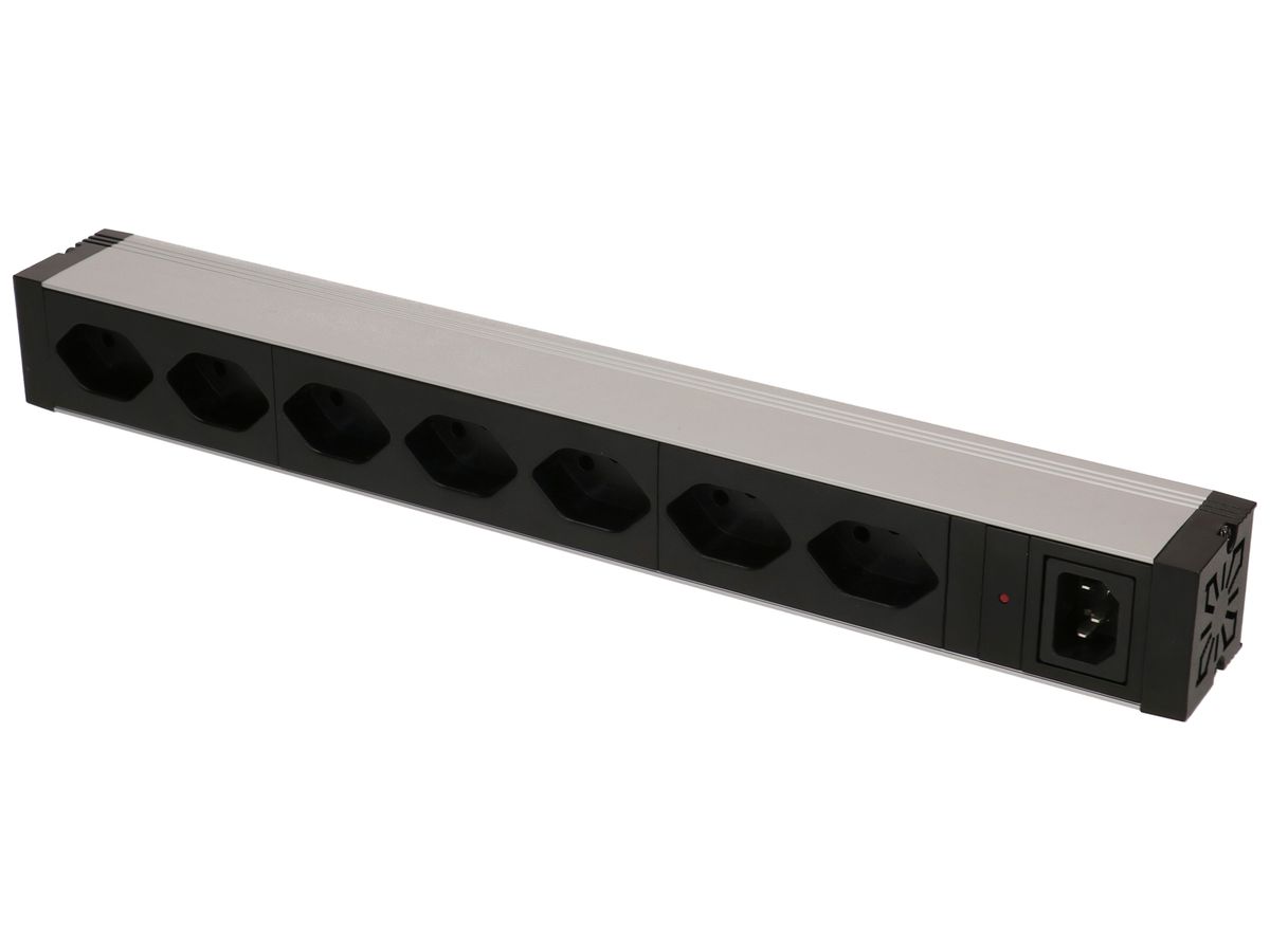 Steckdosenleiste MH 7×T13 1HE schwarz