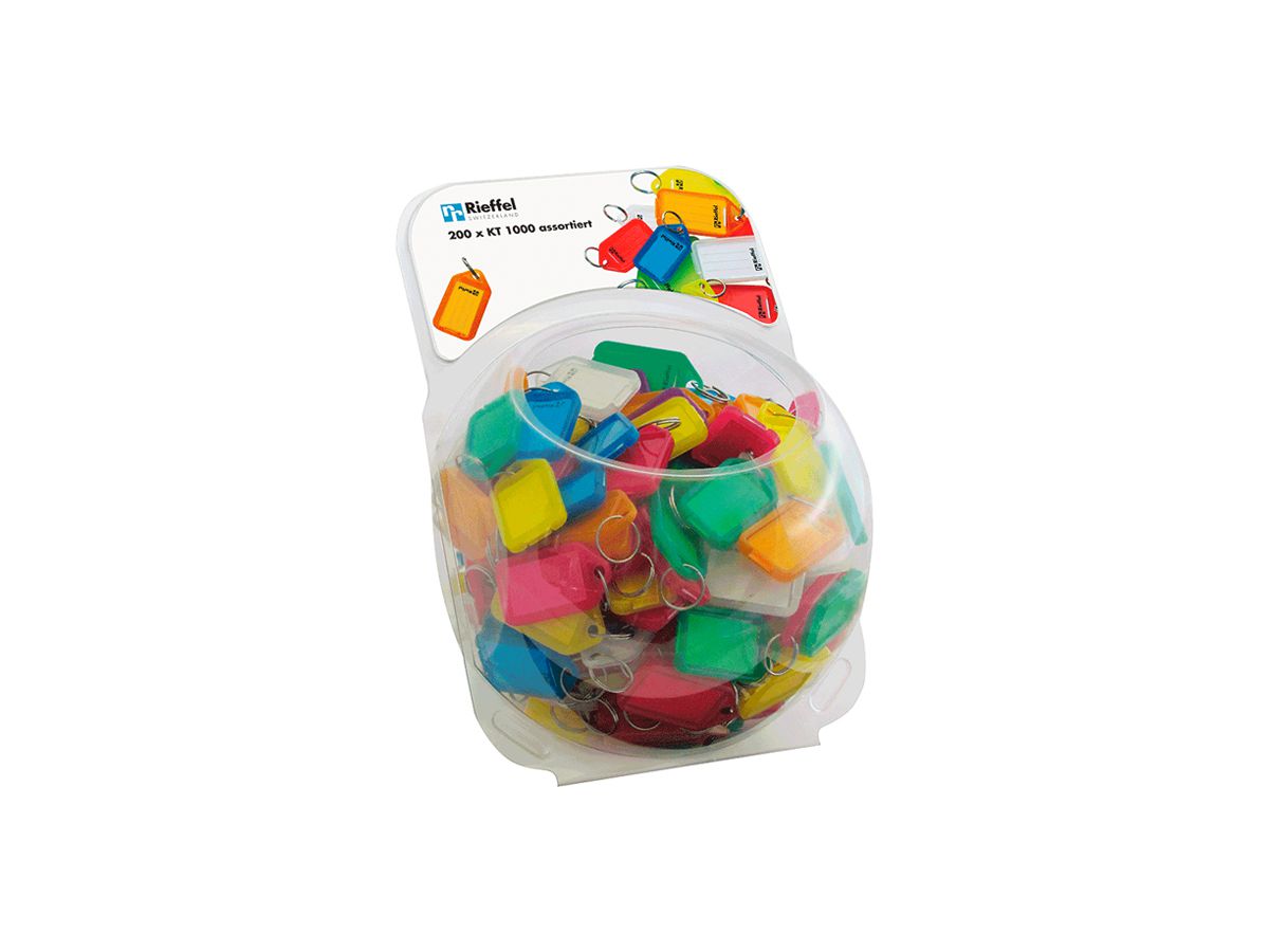 Bezeichnungsschild Rieffel KT 1000 22×38mm Kunststoff assortiert 200Stk
