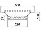 T-Abgang BET RAA 60×300mm Edelstahl A4 blank