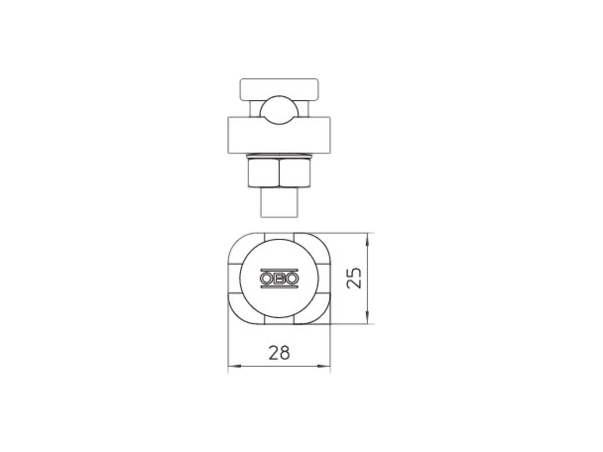 Verbindungsklemme Bettermann Ø 8…10 mm 5001 DIN-FT