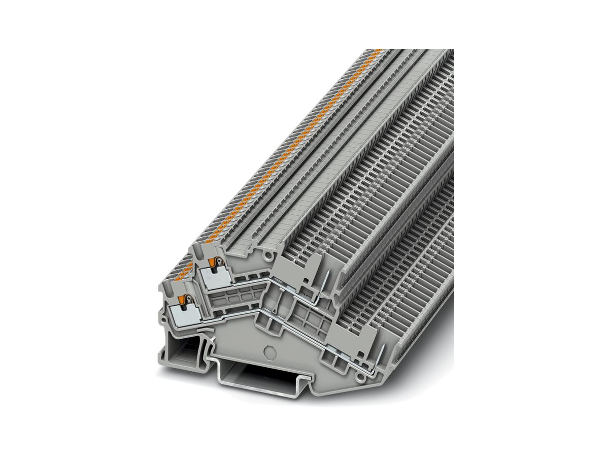 Doppelstockklemme 0.14…1.5mm² grau Push-in-An.PTTBS 1.5/S/2P
