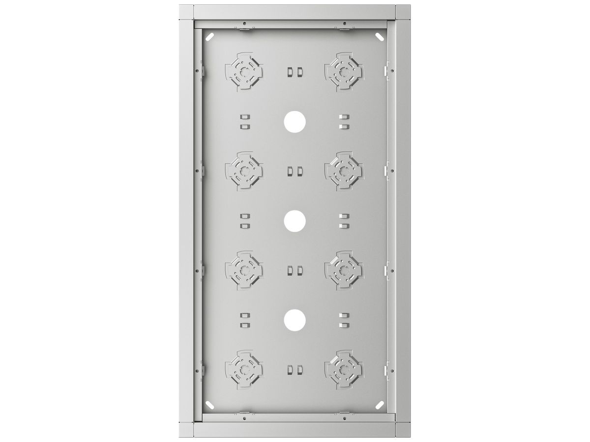 AP-Gehäuse Siedle 8× 232×432×36.5mm silber
