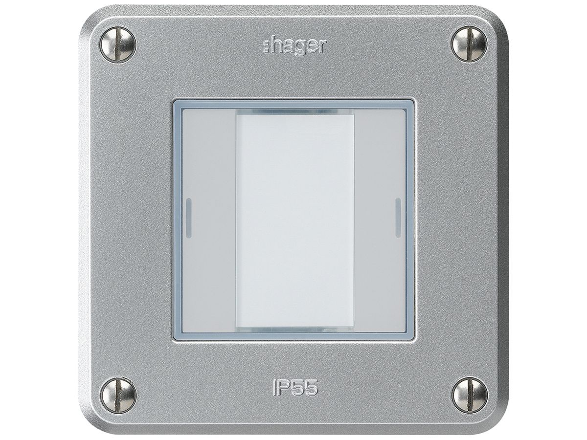 UP-Taster robusto A KNX 2× RGB LED s/e-link aluminium