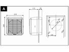 Fenster-/Wandventilator XPELAIR GXC-6 EC Ø184mm mit Zugkordel hellgrau