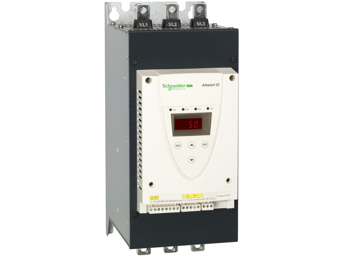 Softstarter Schneider Electric 230…600V, 140A, 90kW, ATS22C14S6