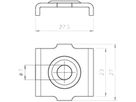 Klemmstück Bettermann zu Gitterrinne 50mm Edelstahl