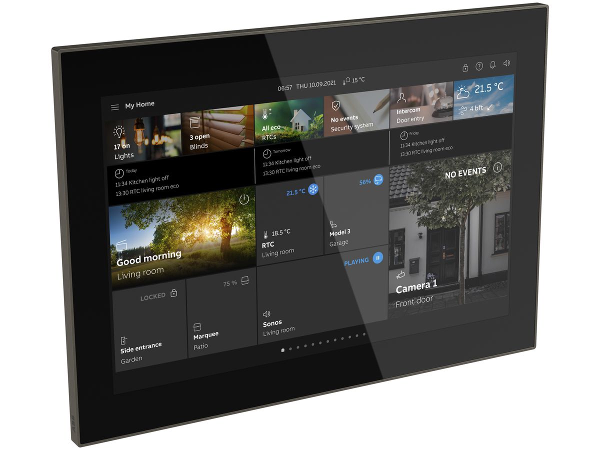 Touchpanel 10" ABB-SmartTouch, KNX/free@home/ABB-Welcome, schwarz/Schwarzstahl