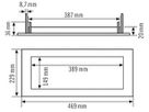 Decken-Einbaurahmen ESYLUX für ELX, SLX