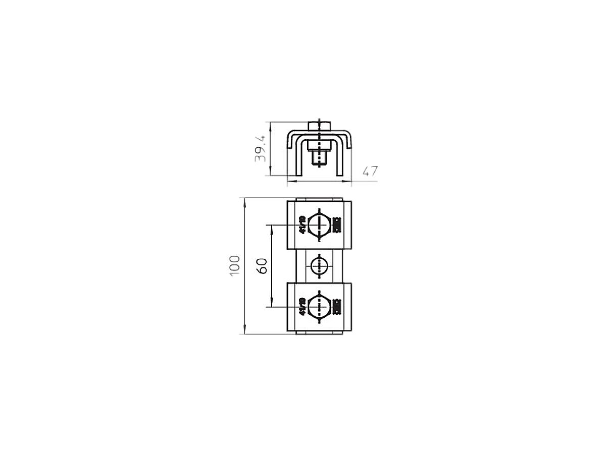 Schienenverteiler Bettermann 100×4mm tauchfeuerverzinkt