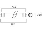 LED-Röhre Sylvania ToLEDo AVANT G13 6.6W 1000lm 6500K 603mm opal