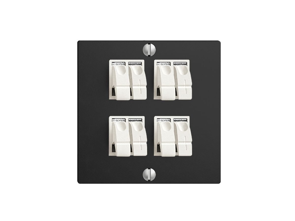 Audiodose EDIZIOdue F 4×schwarz ITplus Klemmanschluss für 4 LS