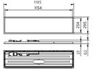 LED-Panelleuchte CoreLine UGR 26W 3600lm 840 IP20/44 DALI 1195×295 ws