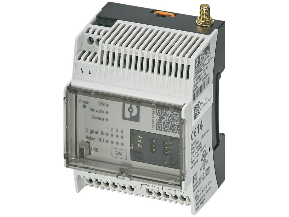 REG-Telefon-Fernsteuer- und Überwachungsmodul PX TC MOBILE I/O X200-4G AC
