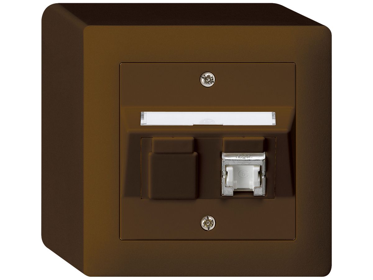 AP-Dose kallysto Kat.6 1RJ45/s braun