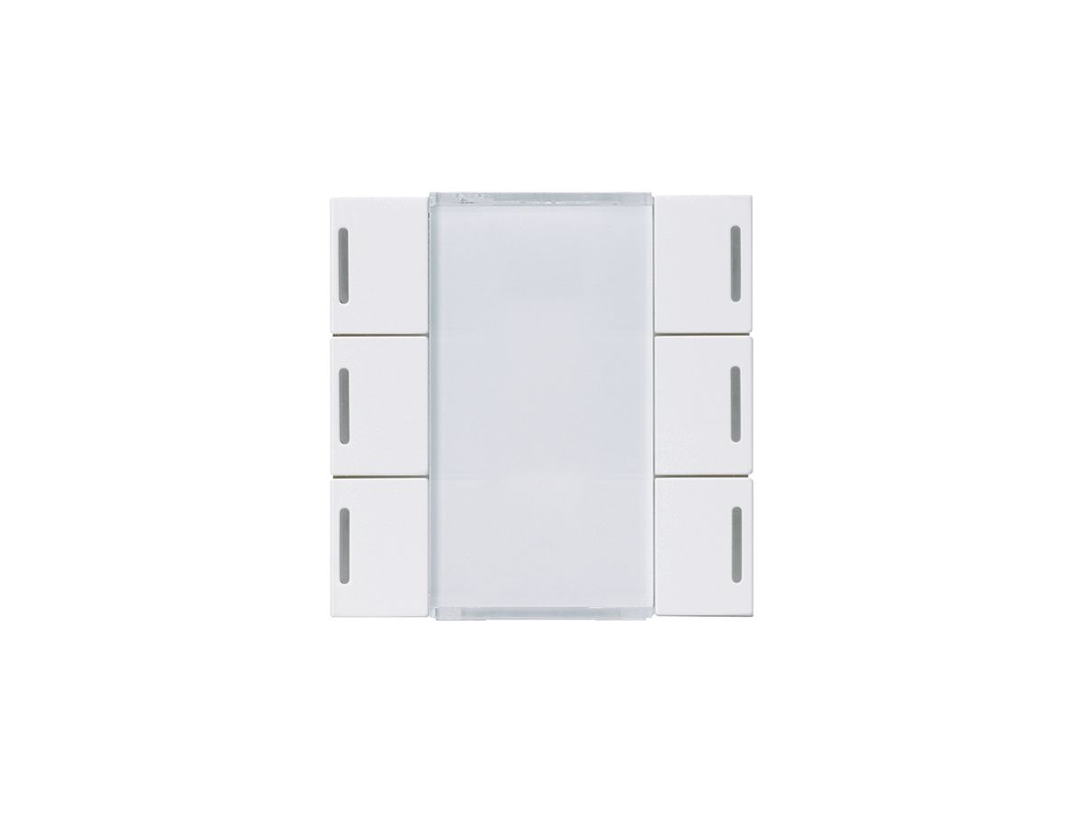Tasterfront Hager basico KNX 6-fach LED weiss 45×45mm