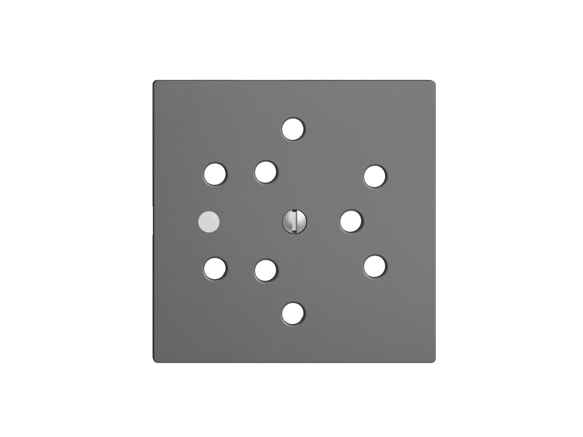 Frontset EDIZIOdue dunkelgrau 60×60mm 3×T12 mit Linse
