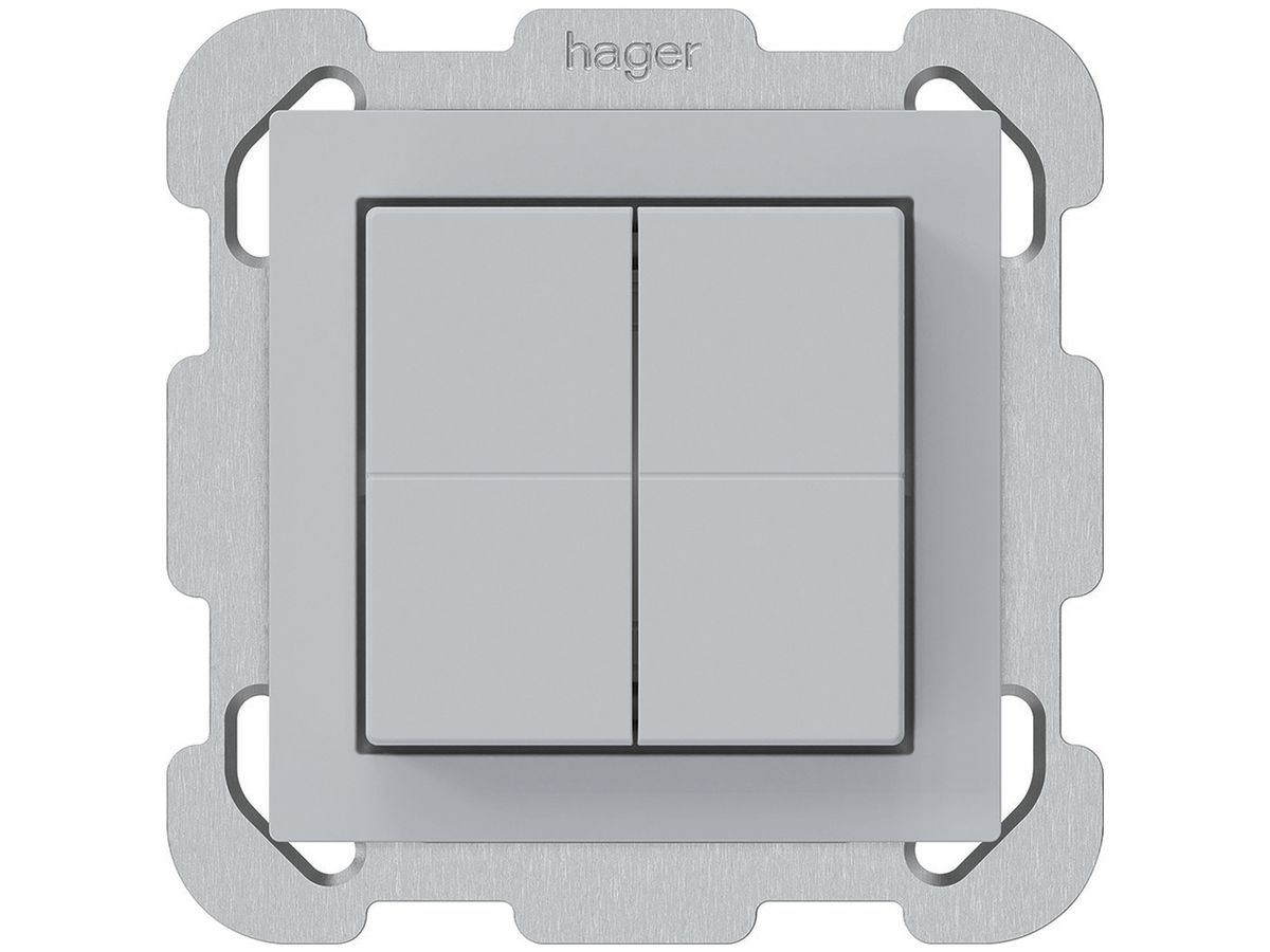 Funktaster Friends of Hue KAL, 4×, 77×77mm, hellgrau