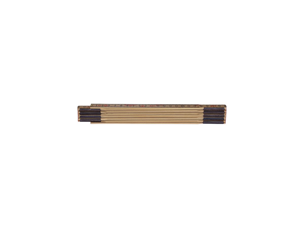 Gliedermassstab Hultafors Holz 2.4m 12 Glieder metrisch natur
