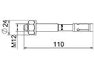 Bolzenanker BET BZ3 M12×110mm (0…35mm) A4