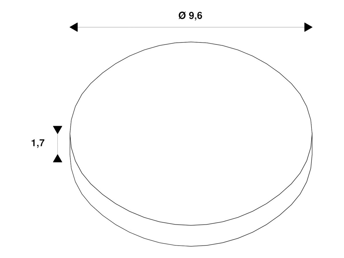 Distanzmontagesockel SLV für Anbauleuchte NAUTILUS, Ø96×17mm, schwarz