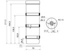 Signalsäule WERMA KS71 BWM, 24VAC/DC, grün/gelb/rot