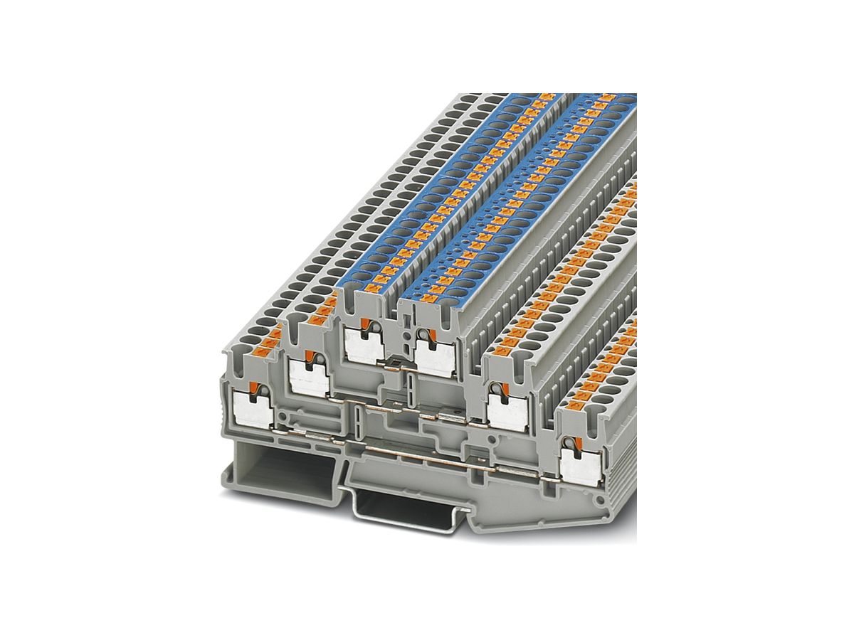Dreistockklemme 0.14…4mm² Push-In grau