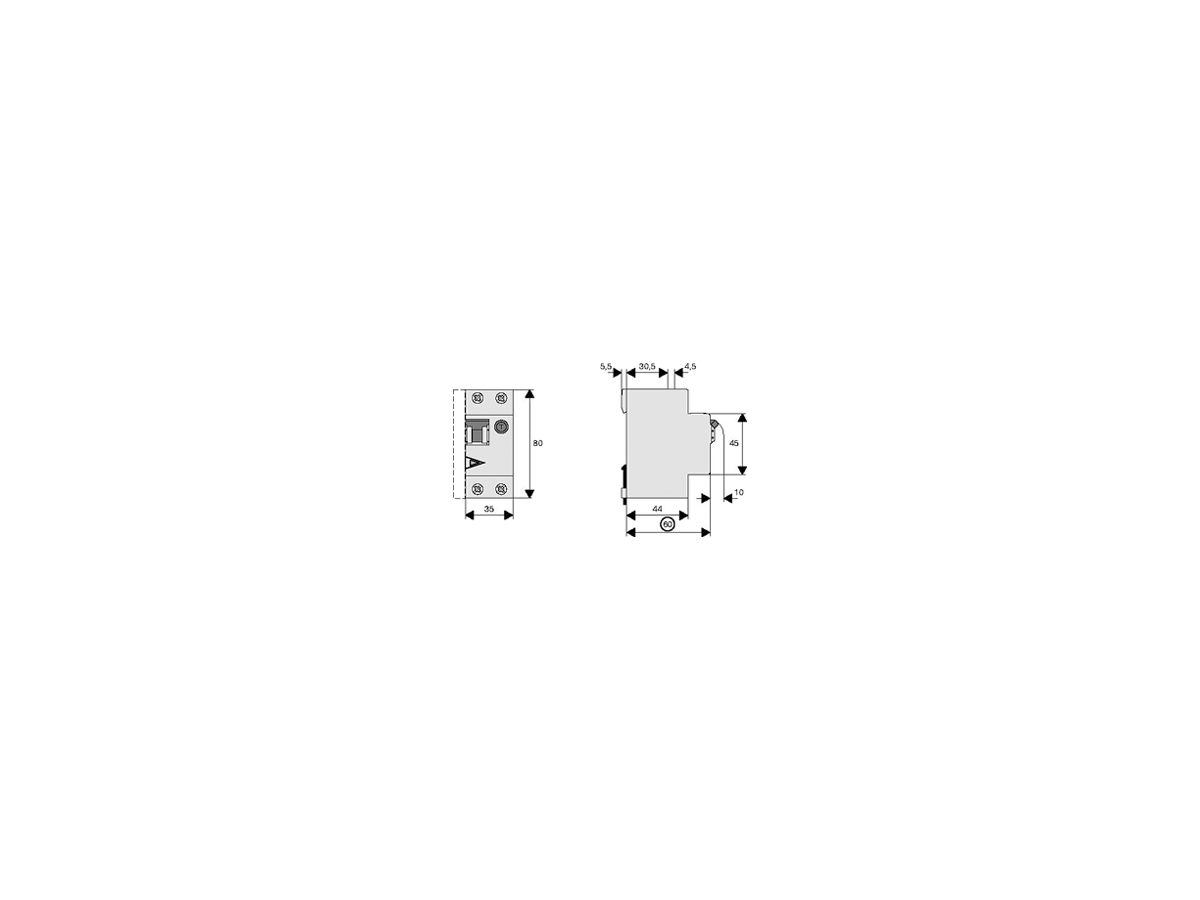 FI/LS-Schalter Eaton PKNM-6/1N/C/003-A-MW 2P 230V C 6A 0.03A 2TE 10kA
