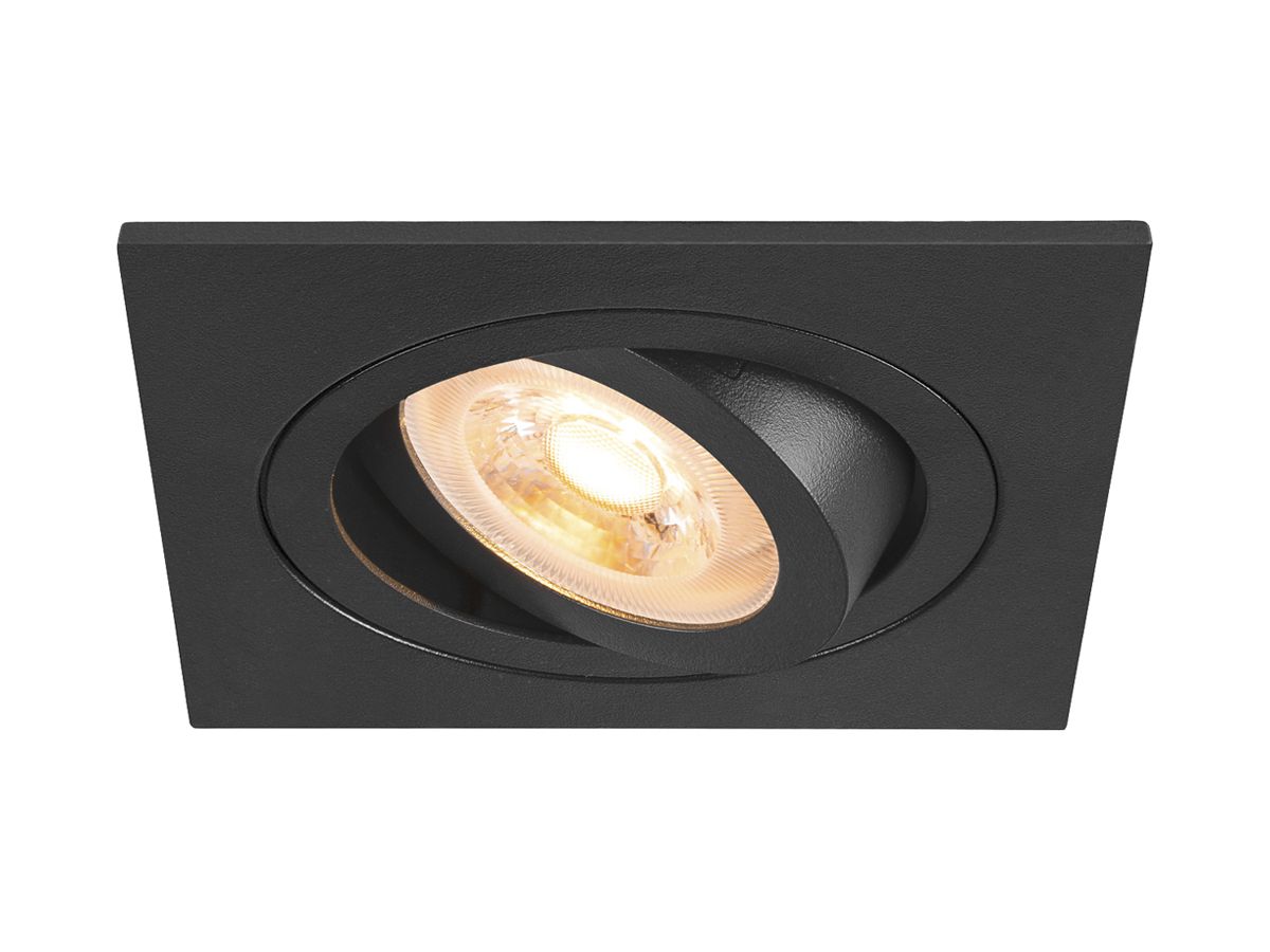 LED-Downlight SLV NEW TRIA 75 GU10 1×10W DIM 90×90mm schwarz