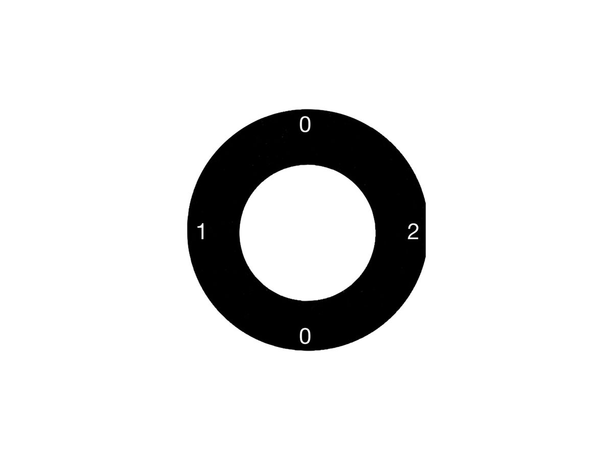 Frontset basico für Schlüsselschalter Schema 2 schwarz Ø43mm