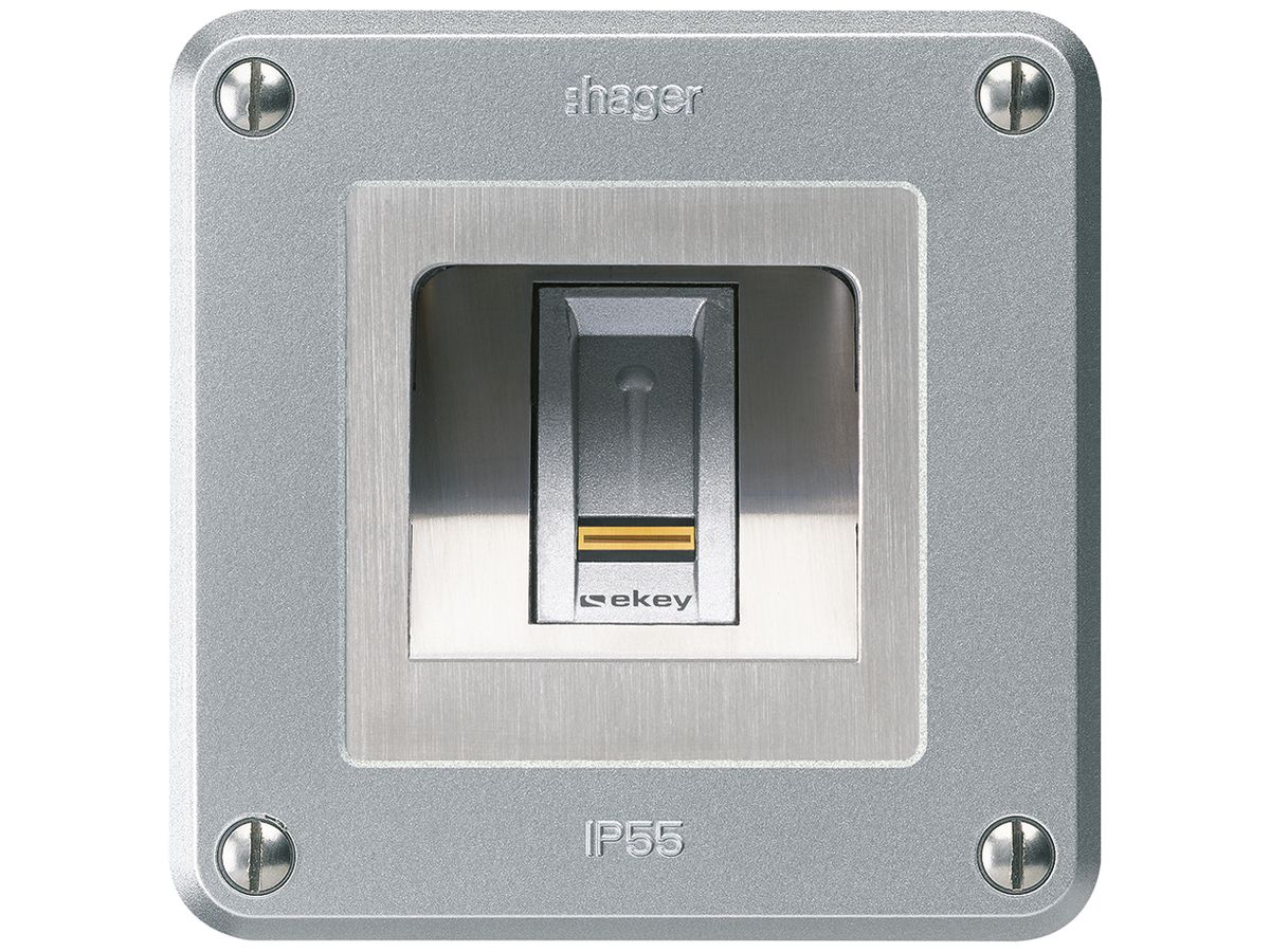 NUP-Fingerscanner Hager ekey robusto C aluminium