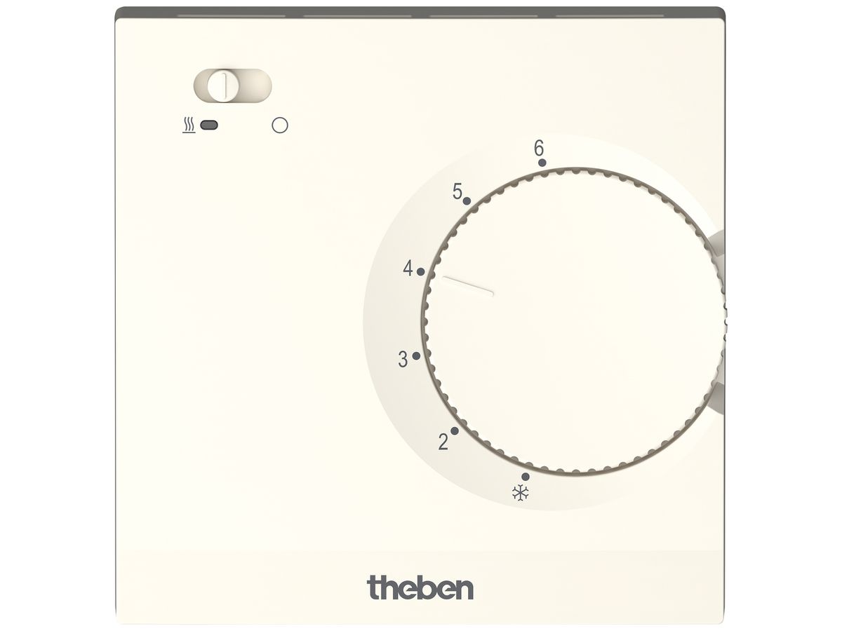 AP-Raumthermostat Theben RAMSES 706 S 230V AC 5…30°C 10A 76×76mm weiss