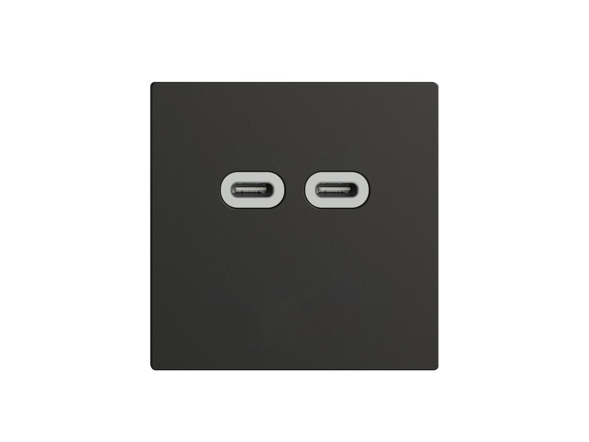 Steckdose USB 18W 2×Typ C Feller EDIZIOdue F 230V 3600mA schwarz