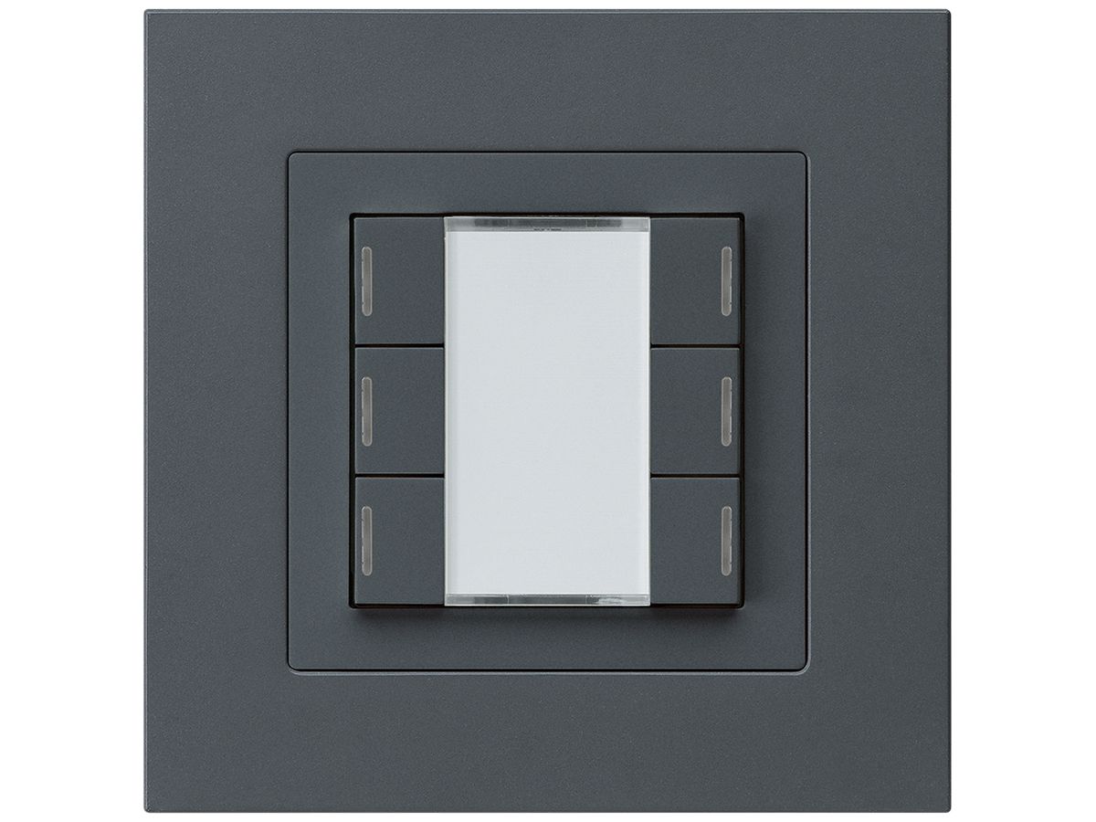UP-Taster kallysto.pro KNX 6×RGB LED s/e-link anthrazit