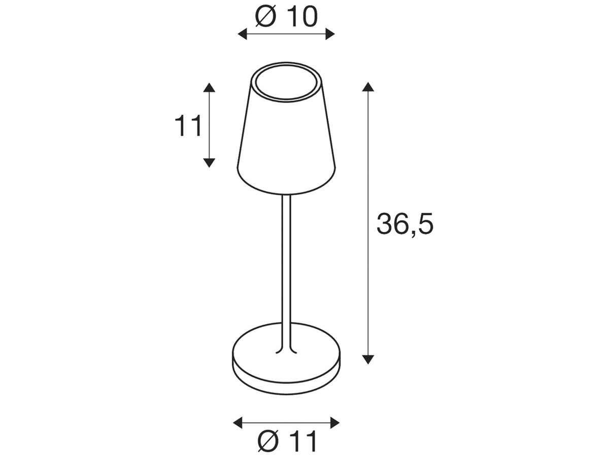 LED-Tischleuchte SLV VINOLINA TWO 2W 190lm 2200/2700/3000K DIM rost