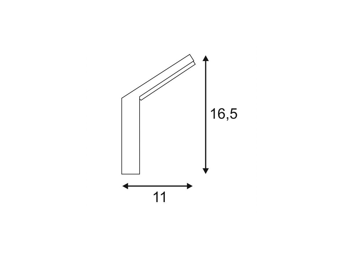 LED-Wandleuchte SLV ORDI, 9W 740lm 3000K IP44 anthrazit