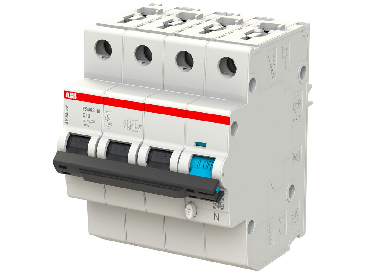 FI/LS-Schalter ABB FS403M SMISSLINE TP C-13A/30mA 3LN 10kA Typ A