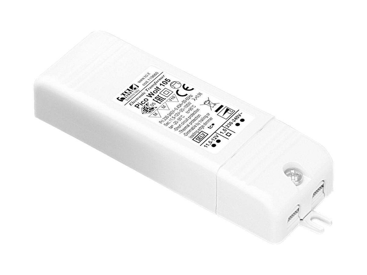 Elektronischer Trafo Elektrogros TCI PICO WOLF 105 OUT:12V 20…105W weiss