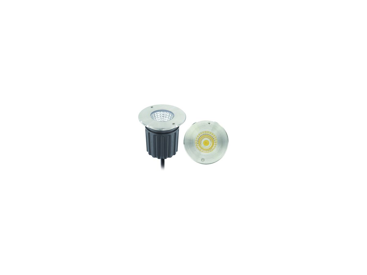 EB-LED-Bodenleuchte TERRA 24VDC 6W 470lm 2700K IP67 schwarz/edelstahl