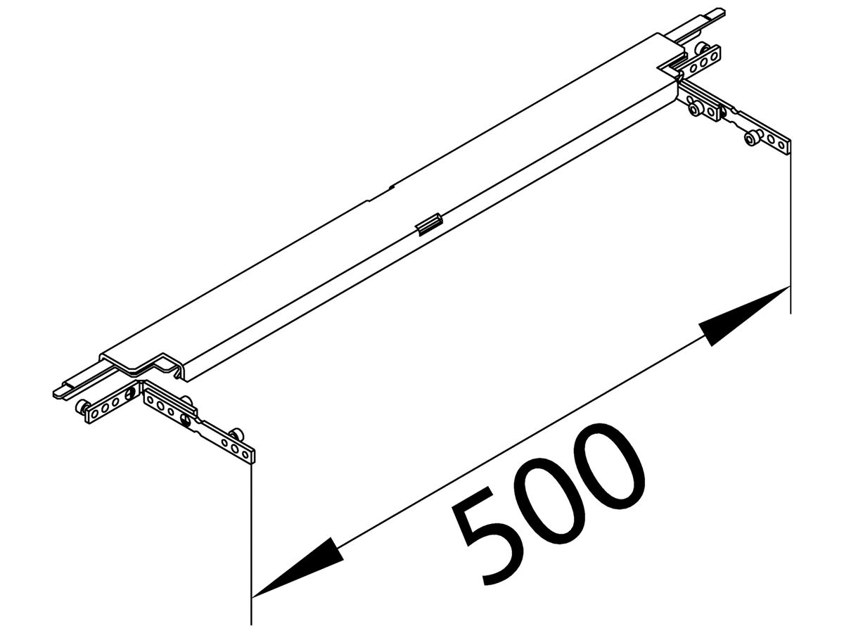 T-Stück tehalit BKG Adapter für Bodenkanal 500mm
