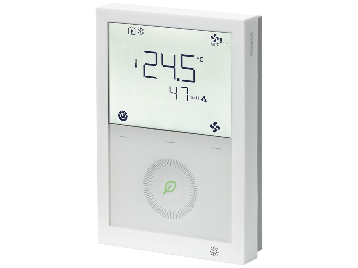 AP-Raumthermostat KNX Siemens RDG204KN 24/230VAC Temp/rF/CO2 weiss