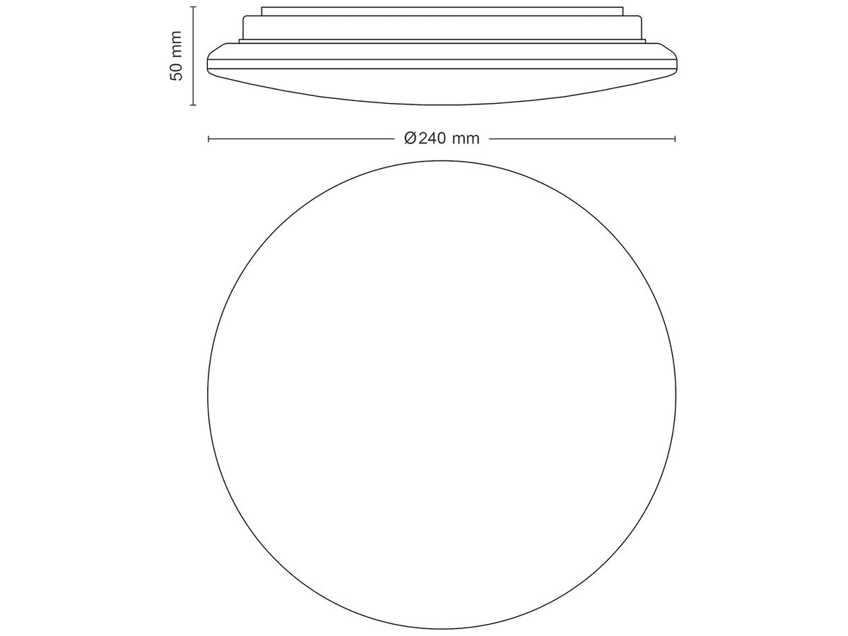 LED-Deckenleuchte Philips Moire 10W 1100lm 4000K Ø250mm weiss