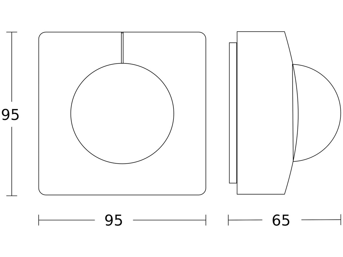 AP-Präsenzmelder Steinel IS 3360 KNX 2.8m 360° 180° eckig schwarz