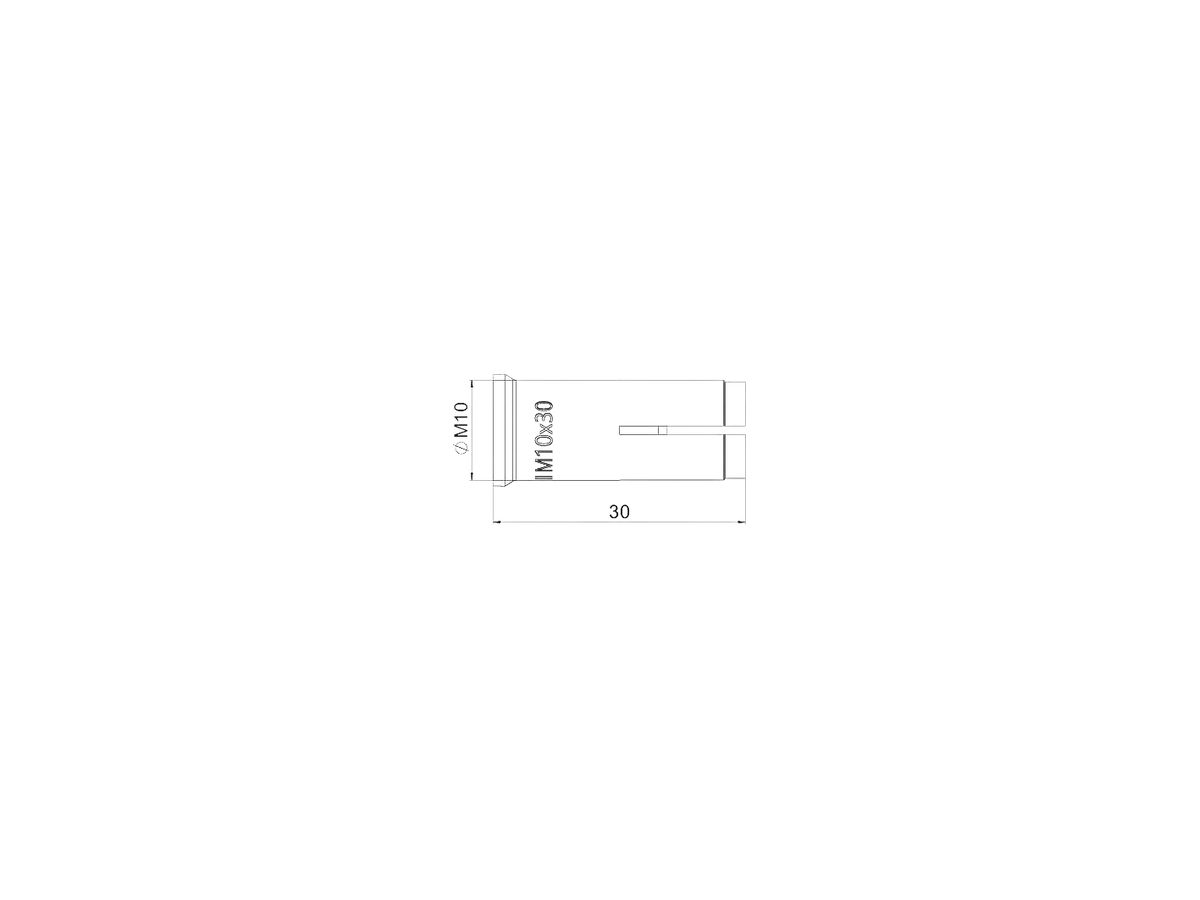 Einschlagdübel BET EA II M10 Ø12×30mm St galvanisch/ elektrolytisch verz.
