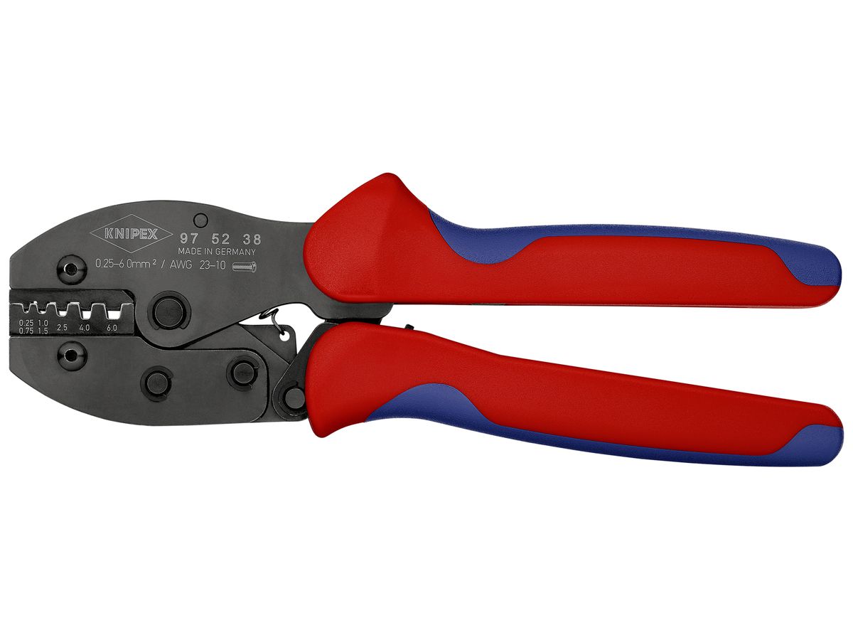 Crimpzange KNIPEX PreciForce für isolierte Aderendhülse.220mm 0.25…6mm²